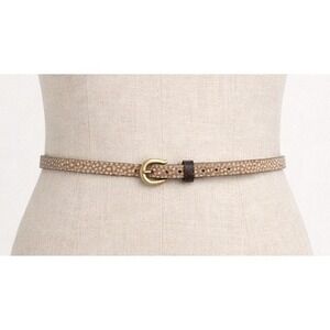 Loft Hair On Deerprint‎ Skinny Belt Women Small Boho Festival Western Minimalist